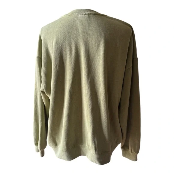 Bobby Jack “Team Fabulous” Olive Green Y2K Graphic Sweatshirt | Size Small - Picture 6 of 6